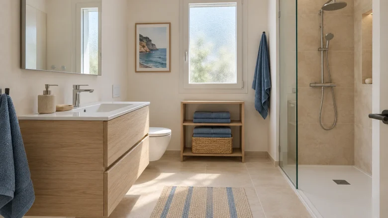 Bagno della casa al mare: arredi, materiali e gestione stagionale