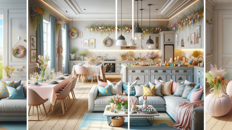 Soggiorno e cucina in festa: idee brillanti per decorazioni pasquali
