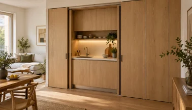 Cucina a scomparsa: ante, spazi e compatibilità degli apparecchi