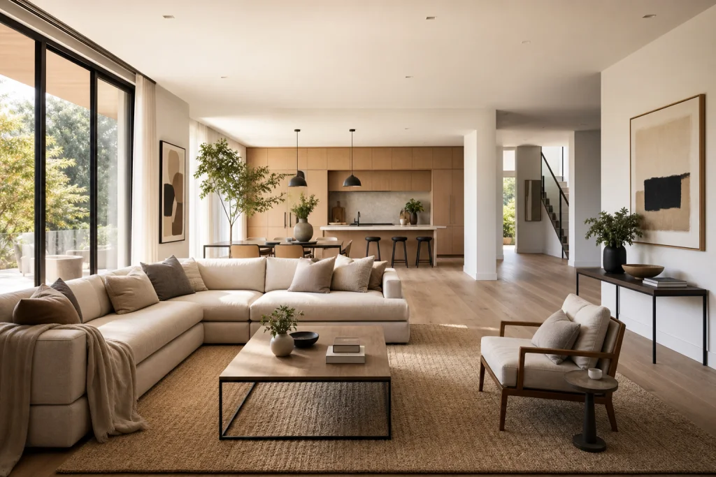 Arredamento d'interni in open space: come calibrare le proporzioni per una luce più leggibile immagine interna 1