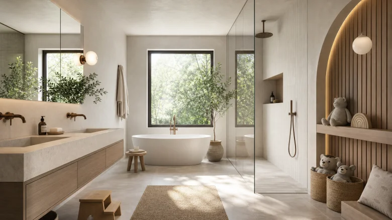 Bagno e routine domestiche: come adattare gli spazi tra esigenze dei bambini, ospiti e uso quotidiano