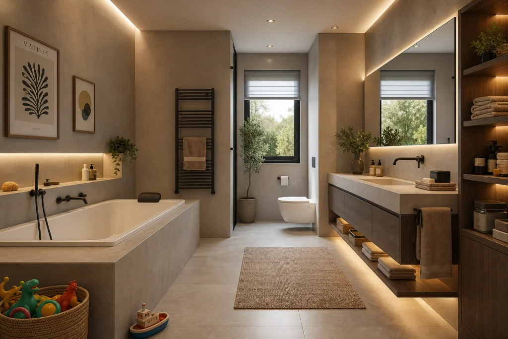 Bagno e routine domestiche: come adattare gli spazi tra esigenze dei bambini, ospiti e uso quotidiano immagine interna 2