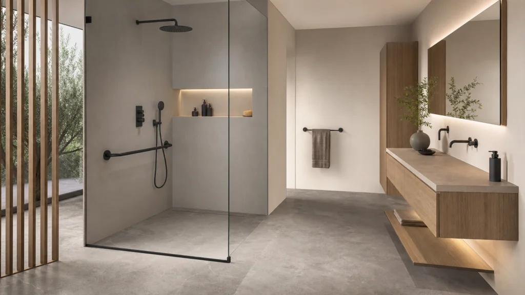 Doccia accessibile: come integrarla con stile nel design del bagno