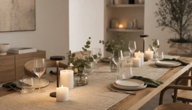 Mise en place elegante senza formalità: colori, luci e dettagli