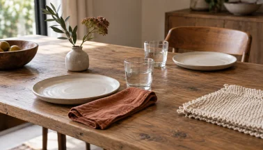 Mise en place informale: colori, tessili e luce da provare