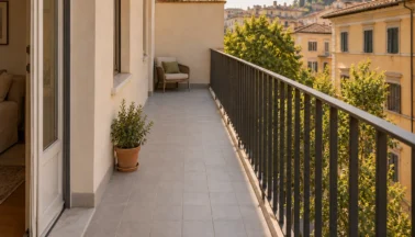 Terrazzo lungo e stretto: tre disposizioni da provare