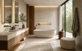 Il comfort percepito in bagno: come coordinare texture e volumi senza irrigidire lo spazio