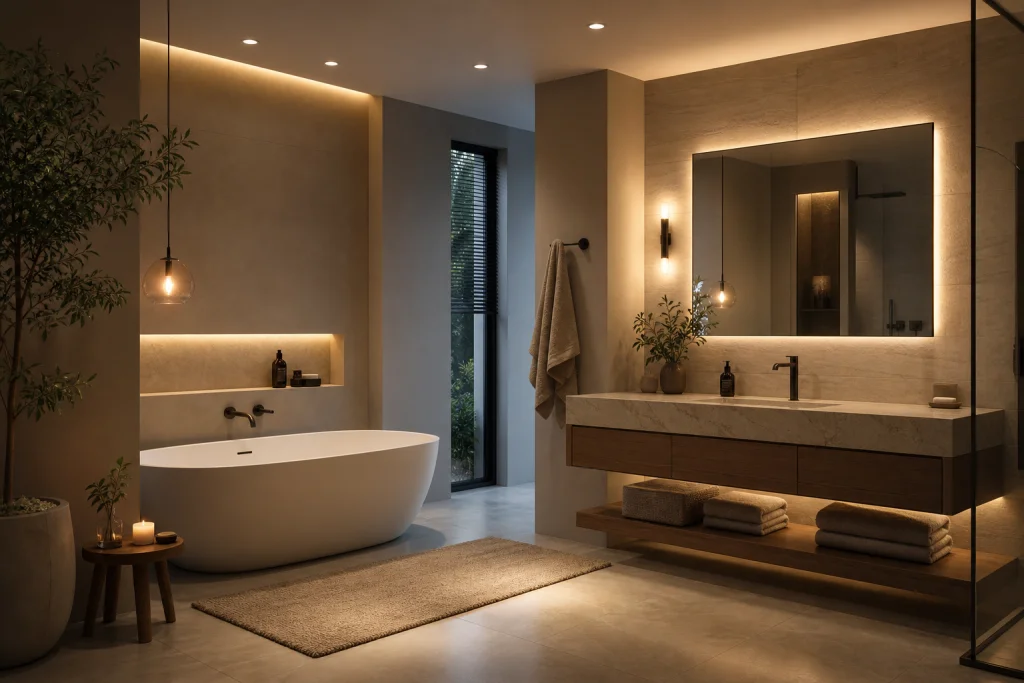 Luce in bagno: come bilanciare uso e percezione per decisioni di progetto più consapevoli immagine interna 2