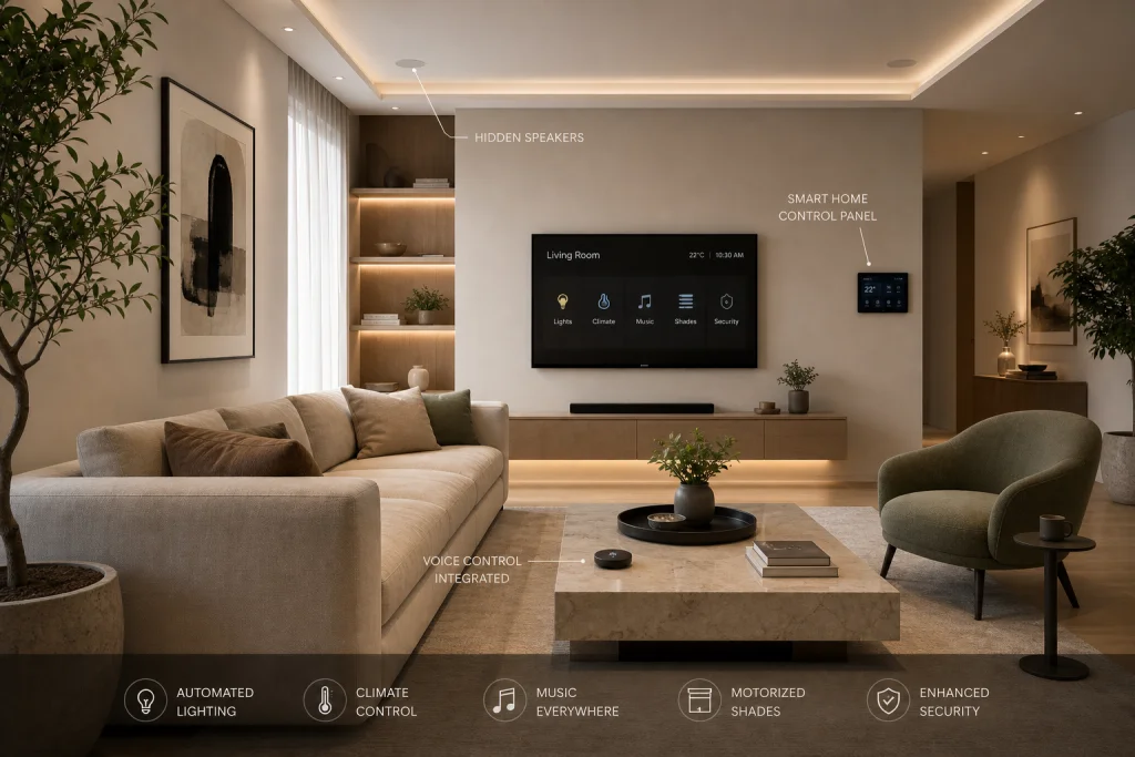 Tecnologia discreta in una casa già arredata: come integrare l'automazione senza stravolgere l'estetica immagine interna 1