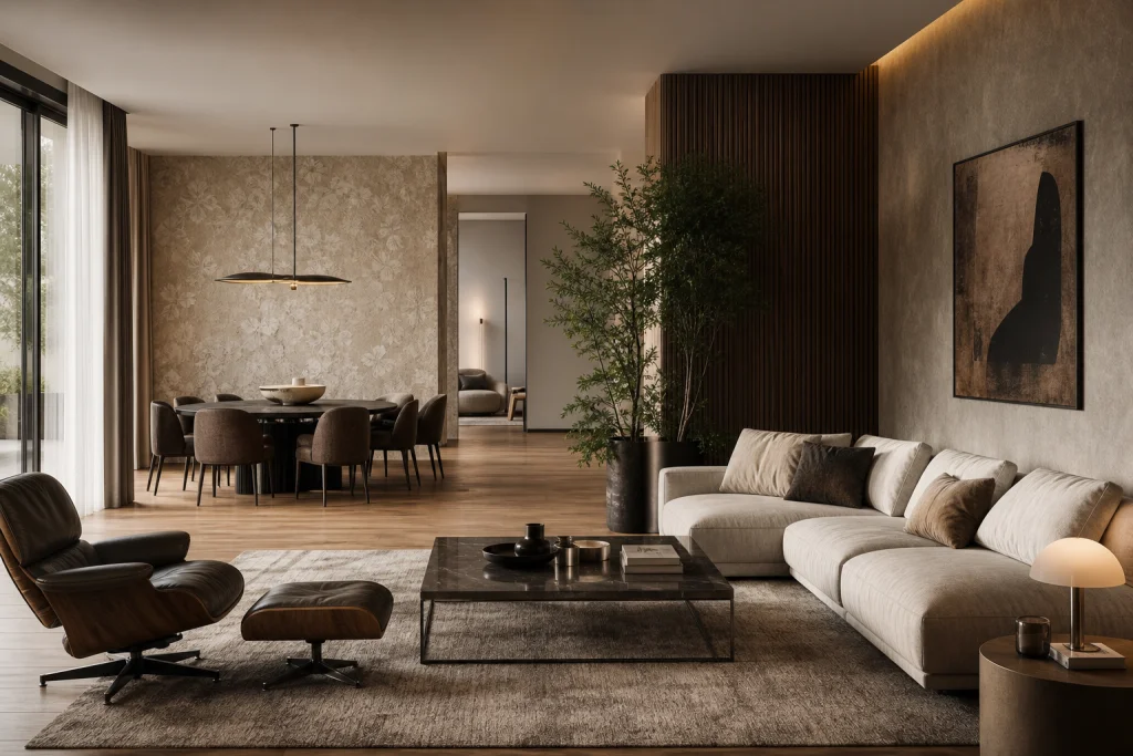 Texture e contrasti in open space: come coordinare i rivestimenti per definire le zone senza chiudere gli spazi immagine interna 2
