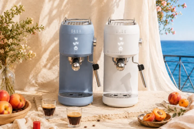 Macchine espresso PANACHE ELLE HOME in azzurro e bianco