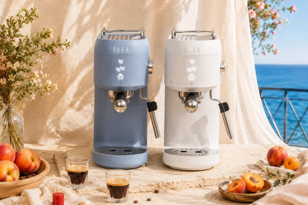 Macchine espresso PANACHE ELLE HOME in azzurro e bianco
