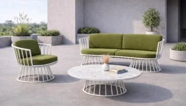 Gaber Abries e tavoli lounge: continuità tra casa e terrazzo