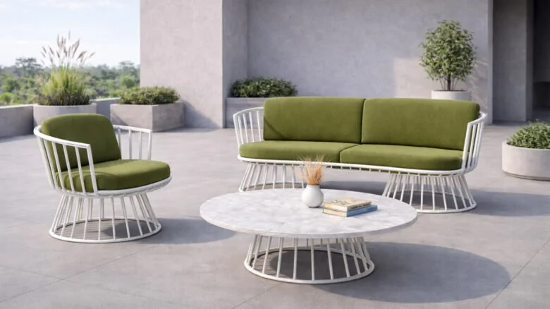 Gaber Abries e tavoli lounge: continuità tra casa e terrazzo
