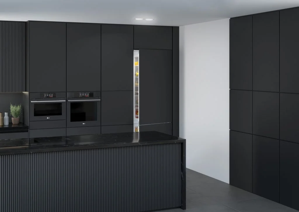 Ambientazione cucina con elettrodomestici da incasso LG