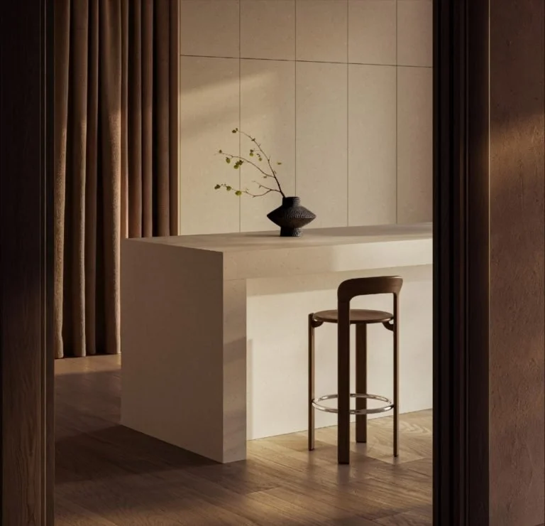 Ambientazione cucina fornita da Neolith per THE EDIT