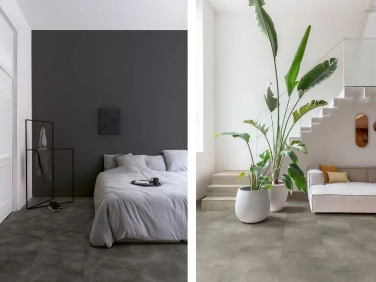 Pavimento ILLUME in due ambientazioni domestiche