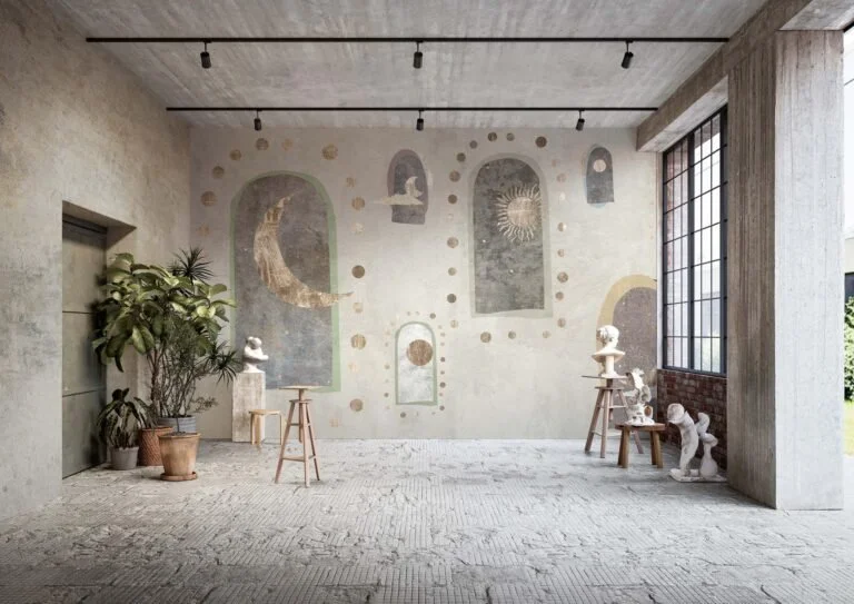 Ambientazione virtuale Wall/Pepper con carta da parati Alchemica