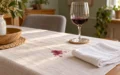 Macchie di vino rosso: cosa fare su tovaglie e tessuti