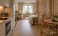 Monolocale di 30 m²: tre idee per separare le zone con leggerezza