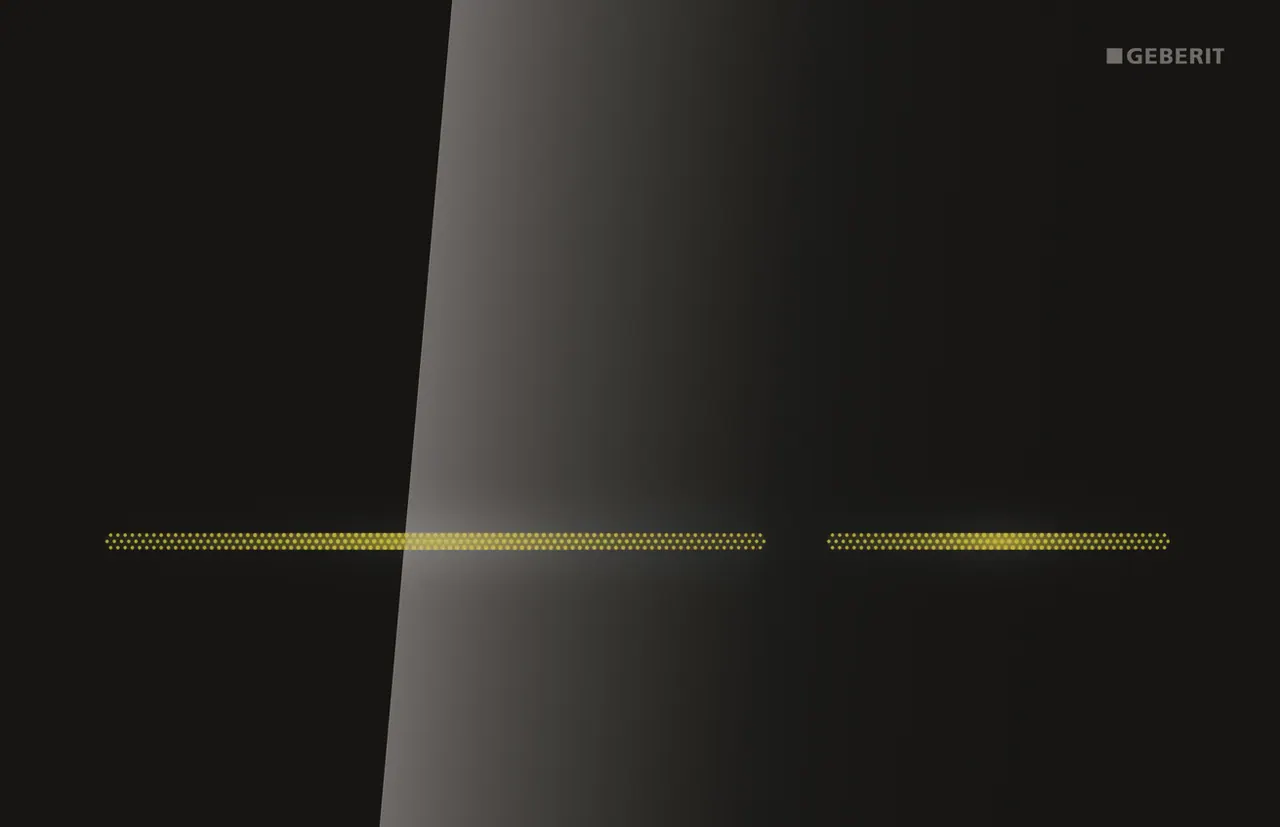 Geberit Sigma80 con comandi luminosi su vetro scuro