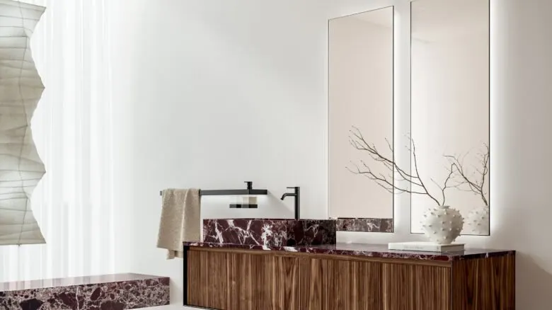 INDA ÉLITE: texture e finiture per un bagno personale