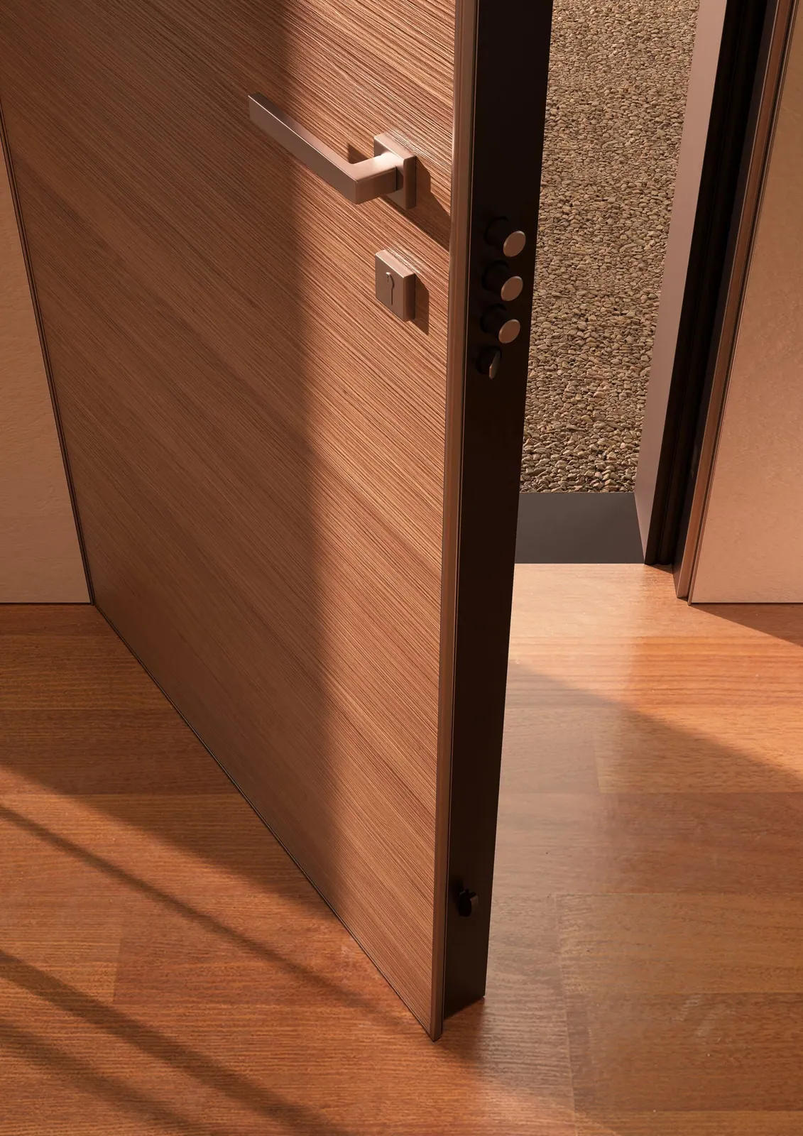 Dettaglio della porta blindata Dierre Sleek Out