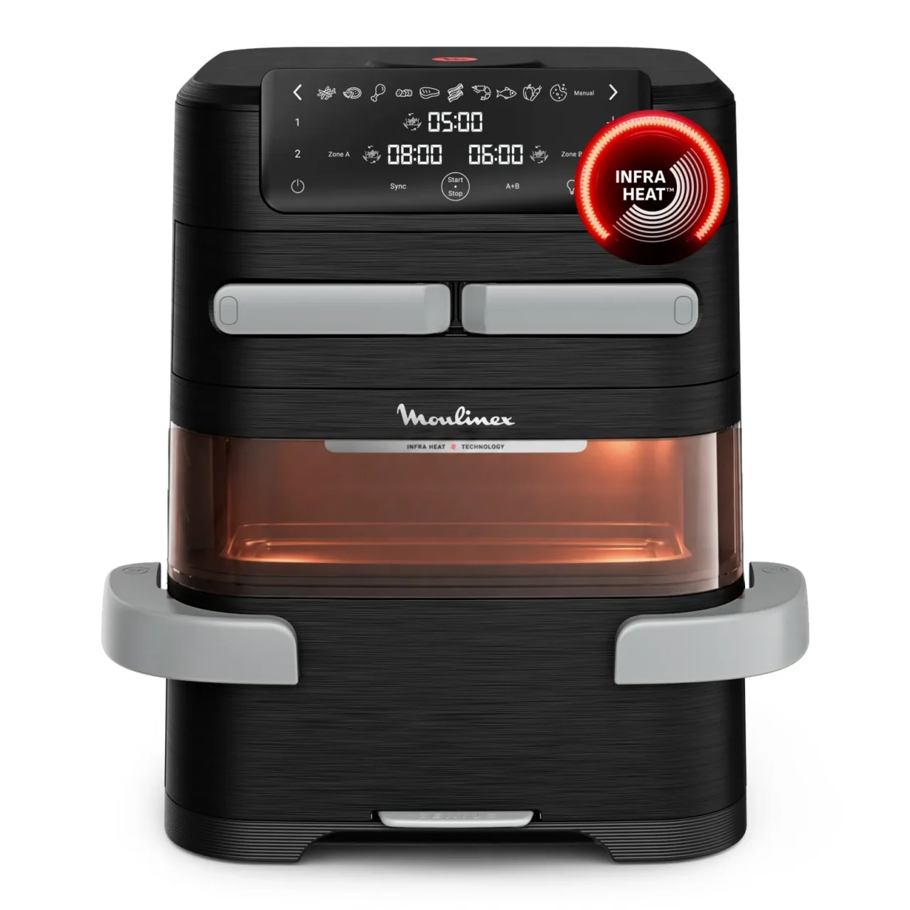 Moulinex Ever Fry Trio con zone di cottura sovrapposte